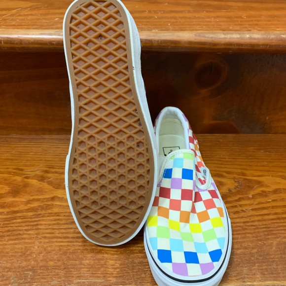 EUC Vans - Rainbow Checkerboard Shoes - Picture 3 of 3